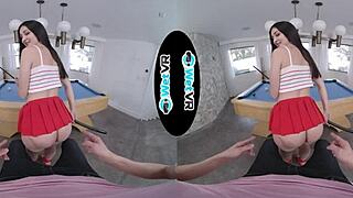 WetVR Pool Table Tease with April Valentino in VR