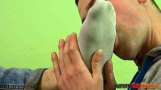 gay twinks sniffing feet and sucking cocks in 69 style 👣🍆