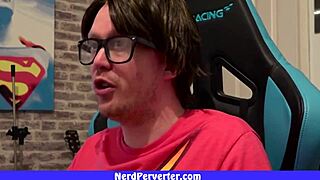 Geek Blowjob with Two Girls