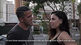 Leticia Ferola, petite teen, gets rough street fucking for money