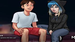 Summertimesaga peeping naked teen and milf asses through binoculars in episode 1 78.