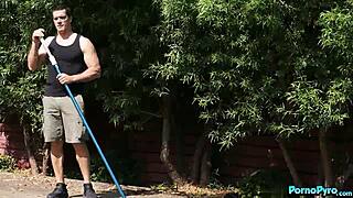 I'm a petite black chick, Anne Amari, banging pizza and pool guys hard!