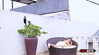 just a casual story of tattooed stud drilling a big guy