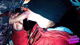 Russian Border Guard Catches Slut for Cock Sucking and Swallowing