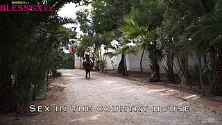 Wow! Riding Hard On The Farm With Bareback Action And Tattoos!