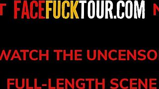 Face Fuck Tour - Amateur Babe Gets DIY Deep Throat Demo Lesson!