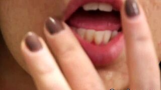 Unusual Centerfold Receives Sperm Load on Face