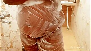 Bengali Wife Taking Bath