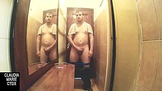 Intimate Encounter with Curvy Woman in Narrow Passage