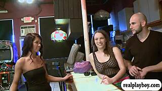 Wow! Two pretty women getting pounded in turns for cash - what a deal!