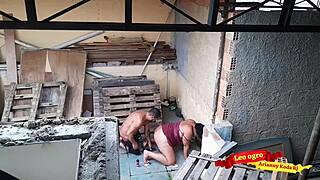 fucking my sister-in-law on the terrace in outdoor sex!