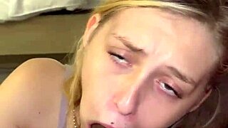 Bride of Chucky Lookalike Gets Deepthroated in Hotel Room