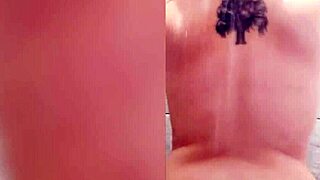 Chubby Girl Showers Soapy in Public Gym, Bubble Butt Visible