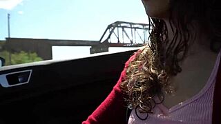 Intense Deepthroat Blowjob to Uber Driver with Cum Swallow