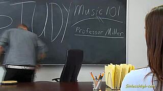 i'm a slutty brunette seducing my teacher with my shaved pussy