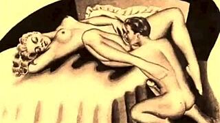 Ever seen vintage erotic drawings with a wild retro interracial twist?