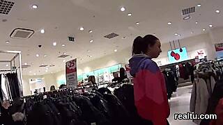 How did this cute Czech kitten get shagged POV at the mall?