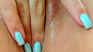 i masturbate my wet shaved pussy close-up, fingering and riding to intense orgasm