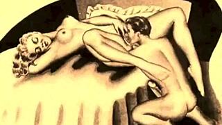 Ever seen vintage erotic drawings with a wild retro interracial twist?