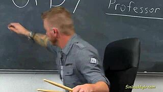 i'm a slutty brunette seducing my teacher with my shaved pussy