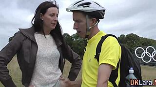 Mature British Milf in Stockings Sucks Cock for Hot Cum