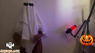 Yo, check out this sexy Halloween outdoor fun with lingerie!