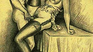 Vintage Erotic Drawings with Seductive Retro Charm