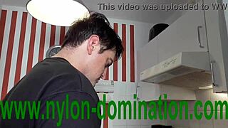 Nylon Domina Trains Her Housewife in Strict Femdom Sessions. Humiliation and Control Take Over.