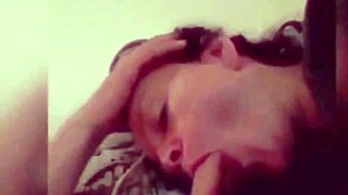 la chica expertly sucks a huge cock with handjob and cum