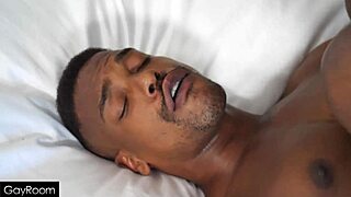 adrian hart's throat and booty massaged by big black cock