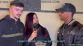 Andrea Lux Interviews Two Guys, Fucks Them in Hotel MMF