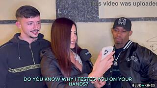 Andrea Lux Interviews Two Guys, Fucks Them in Hotel MMF