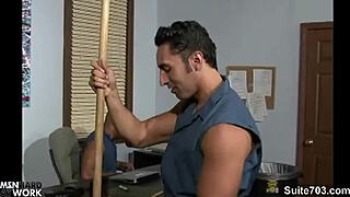 Gay Cleaning Guys FUCKING In Office