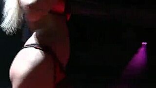 Skinny European Babes Rip Clothes for Wild Outdoor Dildo Show on Stage