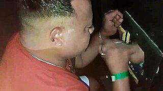 i took my friend to the blowjob booth for some gay oral action