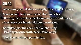 Edging joi & kegel exercises - metronome challenge, wet pussy dripping to orgasm!