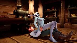 I Crave Seeing Blindfolded Night Elf Getting Pounded Anally In Kitchen Warcraft Parody Scene.