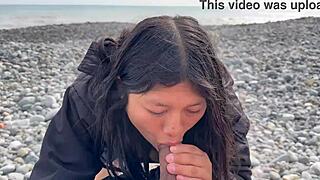 Met a Peruvian girl at the beach. She refused internal finish but drank it all.