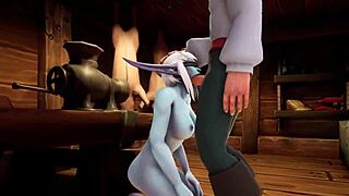 I Crave Seeing Blindfolded Night Elf Getting Pounded Anally In Kitchen Warcraft Parody Scene.