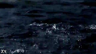 A blonde girl in a sexy bikini is swimming in the supernatural world.