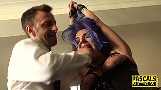 so, this bound submissive chick got totally worked over with toys in lingerie. it’s wild seeing her stretched and played with like that.