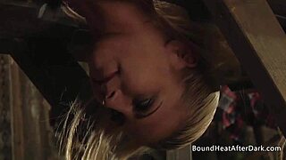 Afterdark Bondage Play with Sexy Maid and Golden Strap-On