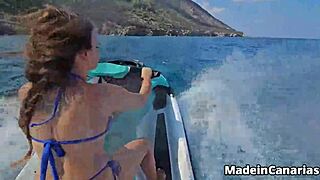 Latina amateur trades jet ski ride for anal fucking and squirting.