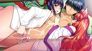 Trap Shrine Josou Jinjya Yui and Mishiro in Hot Anal Creampie Scene