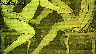 Vintage erotic drawings spark curiosity in retro anime style