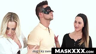 Maskxxx Com - Angelo Godshack Gets Intense Blowjob from Vinna Reed and Naomi Bennet!