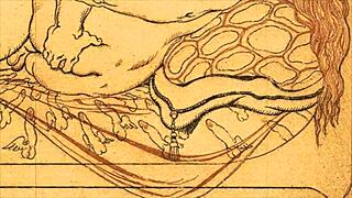 Vintage erotic drawings spark curiosity in retro anime style