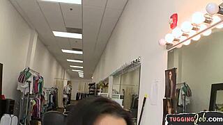 Real Milf Babe Strokes Hard Cock in Close-Up POV