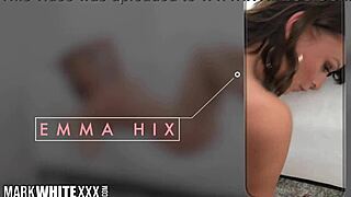 emma hix gets skinny pussy fucked in epic threesome