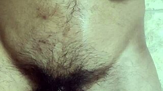 gay fag playing with navel and cumming